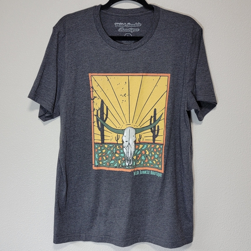 Wild Junkie Boutique Western Turquoise Graphic Shirt